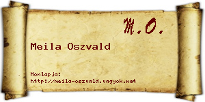 Meila Oszvald névjegykártya